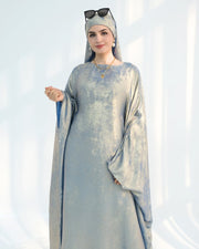Satin Batwing Coffee Butterfly Abaya with Hijab