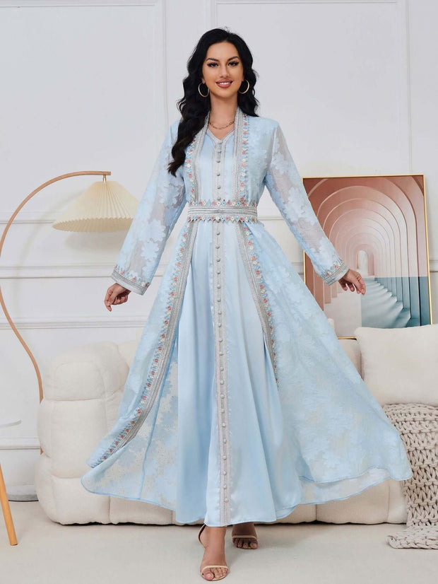 Fresh Lace Abaya 3 Piece Set