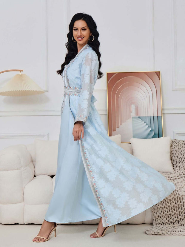 Fresh Lace Abaya 3 Piece Set