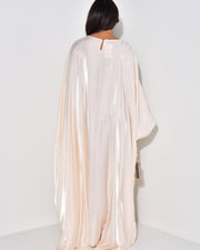 Solid Apricot Maxi Butterfly Abaya Dress