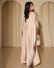 Printed Bodycon Part Butterfly Abaya