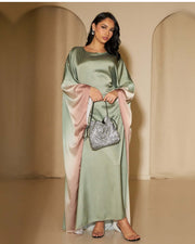 Printed Bodycon Part Butterfly Abaya
