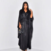Chiffon Open Front Butterfly Abaya Dress