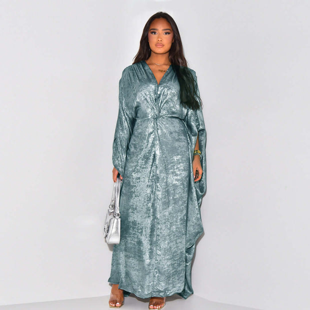 Chiffon Open Front Butterfly Abaya Dress