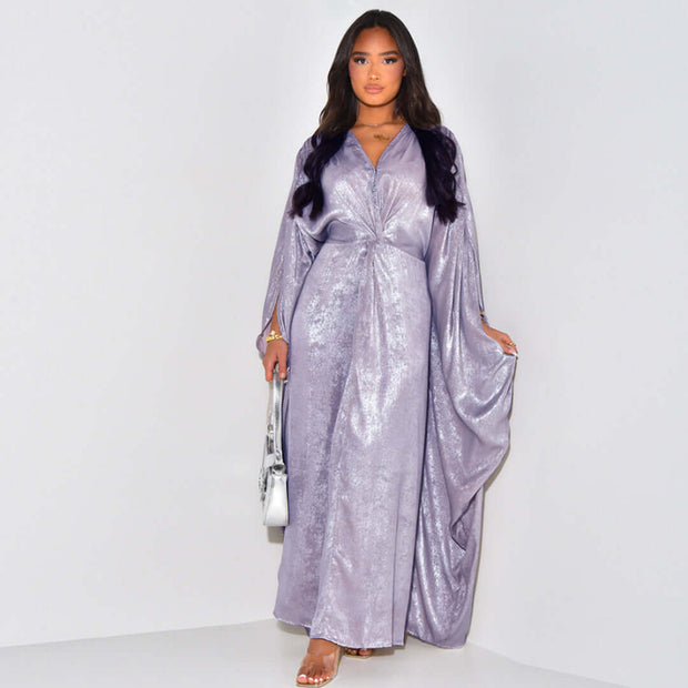 Chiffon Open Front Butterfly Abaya Dress