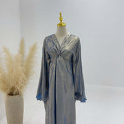 Chiffon Open Front Butterfly Abaya Dress