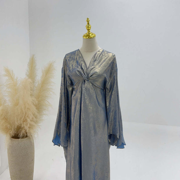 Chiffon Open Front Butterfly Abaya Dress