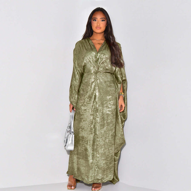 Chiffon Open Front Butterfly Abaya Dress