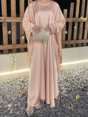 Satin Abaya Set 2 Pieces Inner Dress