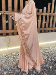 Satin Abaya Set 2 Pieces Inner Dress