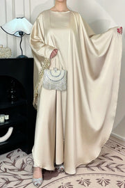 Satin Abaya Set 2 Pieces Inner Dress