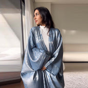 Satin Modest Open Front Abaya