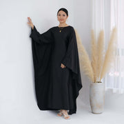 Solid Color Drawstring Butterfly Abaya