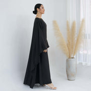 Solid Color Drawstring Butterfly Abaya