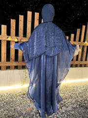 Solid Color Organza Minimalist Abaya Sets