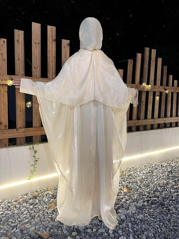 Solid Color Organza Minimalist Abaya Sets