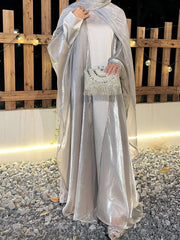 Solid Color Organza Minimalist Abaya Sets