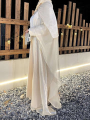Solid Color Organza Minimalist Abaya Sets