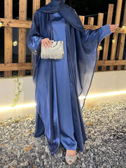 Solid Color Organza Minimalist Abaya Sets