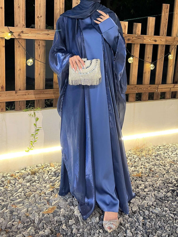Solid Color Organza Minimalist Abaya Sets