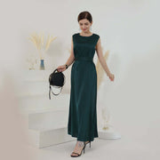 Solid Color Abaya Dress for Women