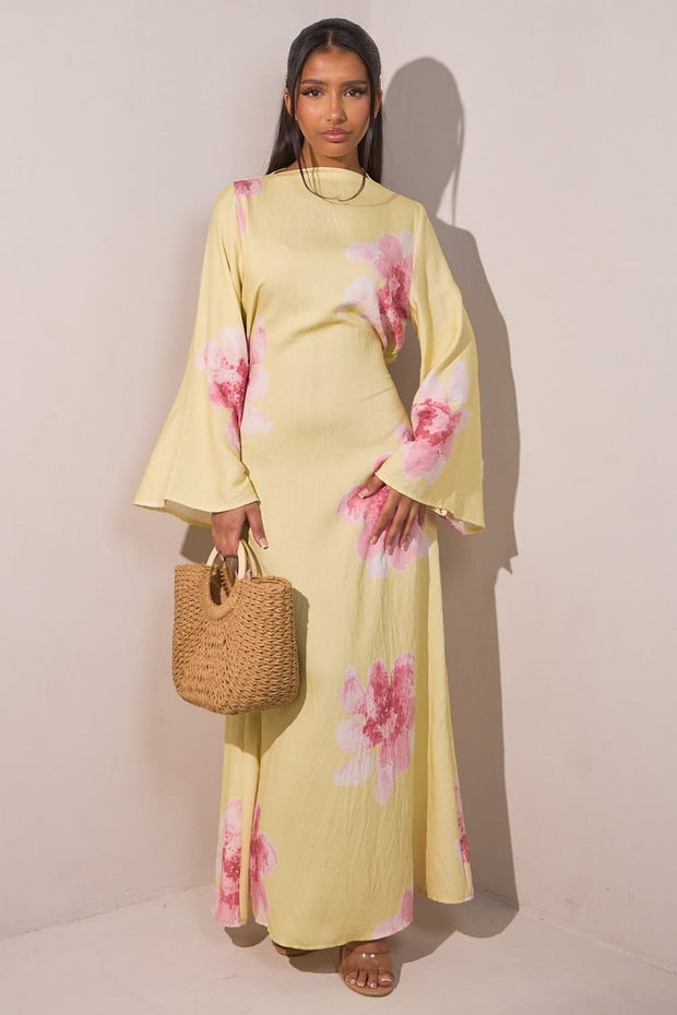 Modest Summer Floral Maxi Dress – Solena