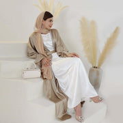 Breathable Abayas With Lining Robes And Belt 2-Piece Set