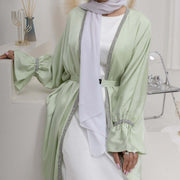 Breathable Abayas With Lining Robes And Belt 2-Piece Set