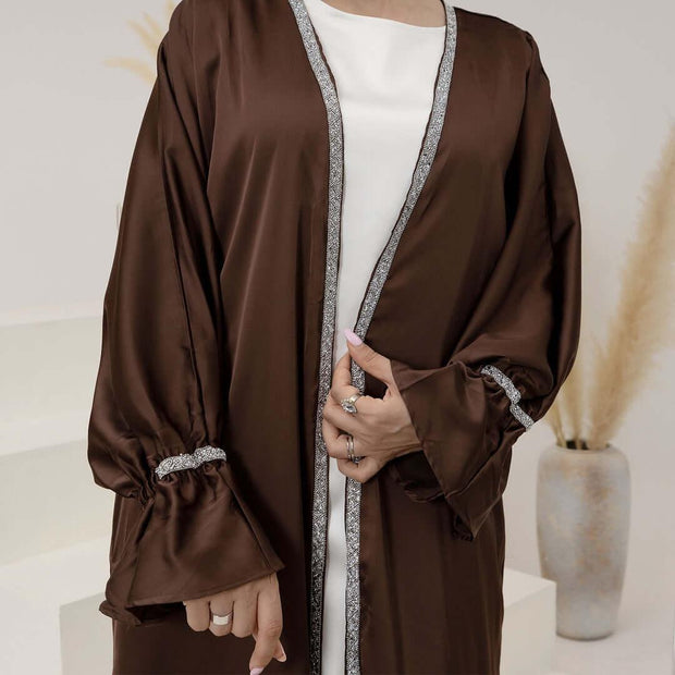 Breathable Abayas With Lining Robes And Belt 2-Piece Set