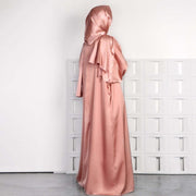 Breathable Abayas With Lining Robes And Belt 2-Piece Set