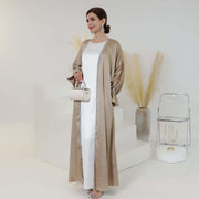 Breathable Abayas With Lining Robes And Belt 2-Piece Set