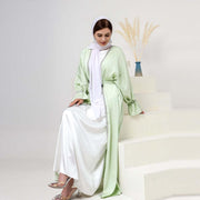 Breathable Abayas With Lining Robes And Belt 2-Piece Set