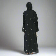 Floral Embroidery Abayas with Hijab 2-Piece Set