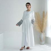 Luxury Cotton Embroidery Tassel Abaya Dress