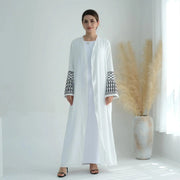 Luxury Cotton Embroidery Tassel Abaya Dress