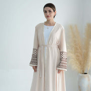 Luxury Cotton Embroidery Tassel Abaya Dress