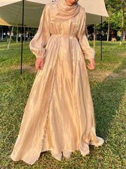 Luxury Elegant Pearl Abaya 5-Piece Set