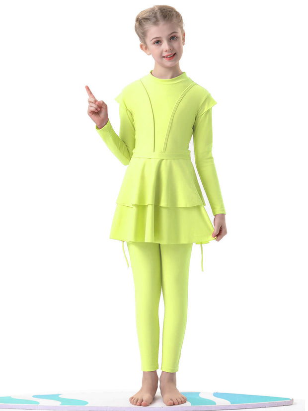 Girls' Modest Burkini Swimwear 3-Piece Set Swimsuits – Purity