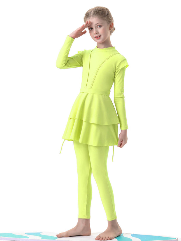 Girls' Modest Burkini Swimwear 3-Piece Set Swimsuits – Purity