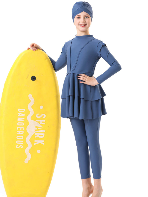 Girls' Modest Burkini Swimwear 3-Piece Set Swimsuits – Purity