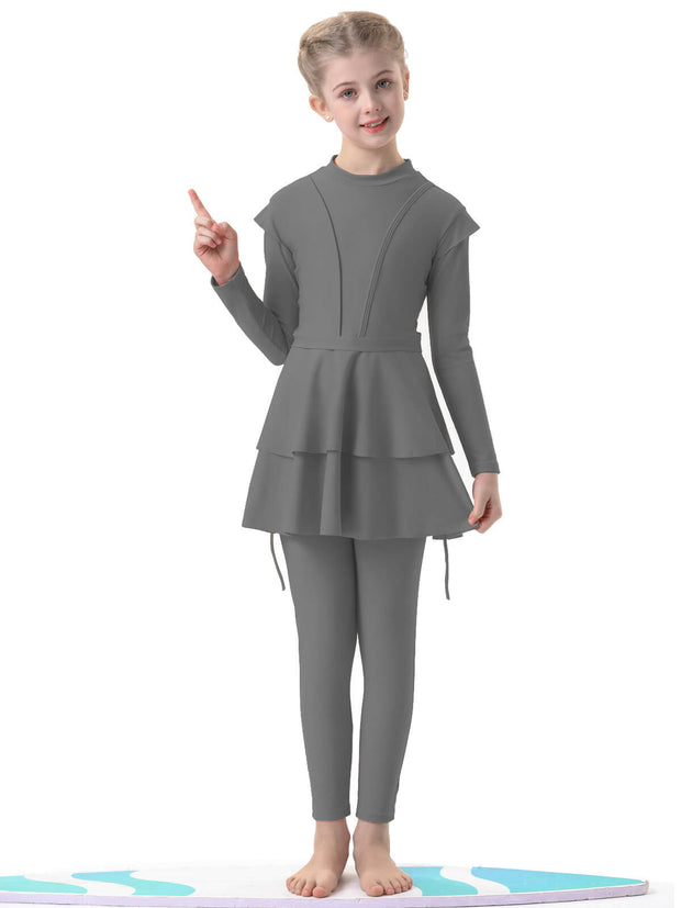 Girls' Modest Burkini Swimwear 3-Piece Set Swimsuits – Purity