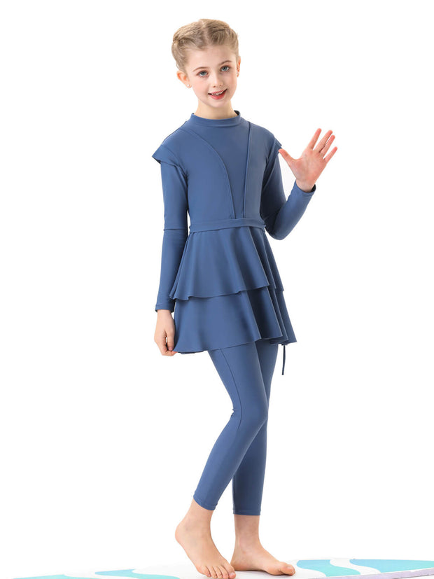 Girls' Modest Burkini Swimwear 3-Piece Set Swimsuits – Purity