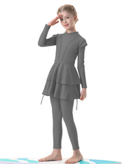 Girls' Modest Burkini Swimwear 3-Piece Set Swimsuits – Purity