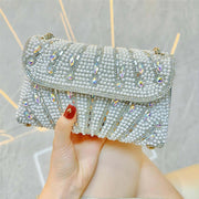 Stylish Pearl Rhinestone Handbag