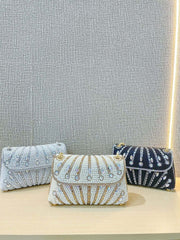 Stylish Pearl Rhinestone Handbag