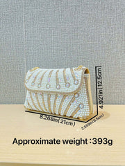 Stylish Pearl Rhinestone Handbag