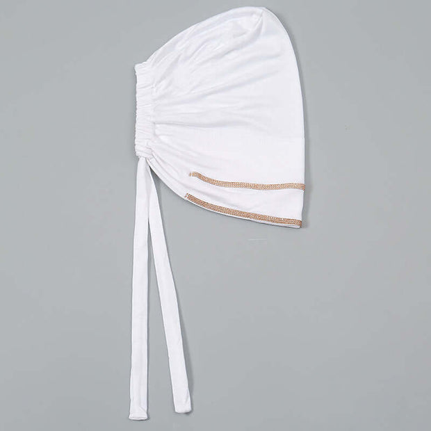 Double Row Rhinestone Strap Hijab