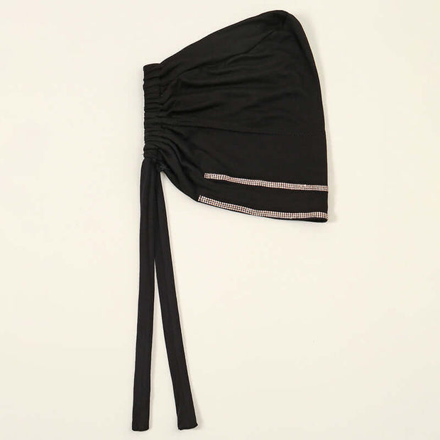Double Row Rhinestone Strap Hijab