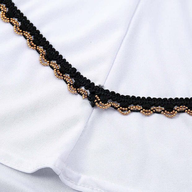 Solid Color Metal Chain Edge Hijab