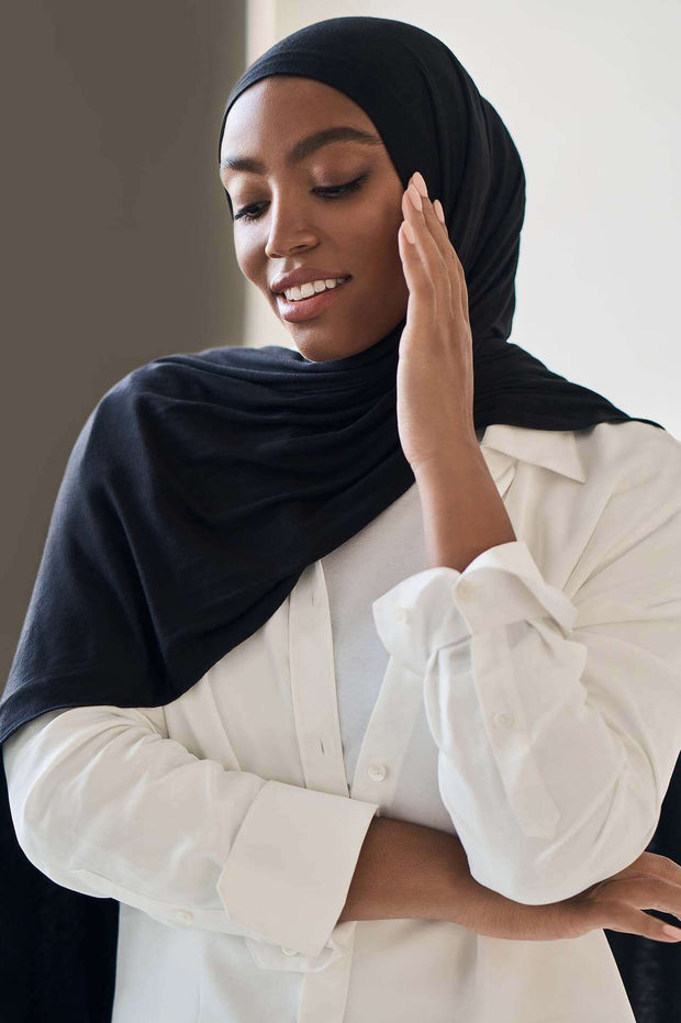 Modal Curled Silk Cotton Hijab